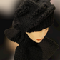 Knit Hat with Matching Dickey
