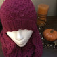 Rich Orchid Knit Hat and Scarf Set