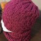 Rich Orchid Knit Hat and Scarf Set