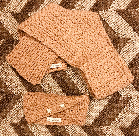 Crocheted Headband & Scarf Set