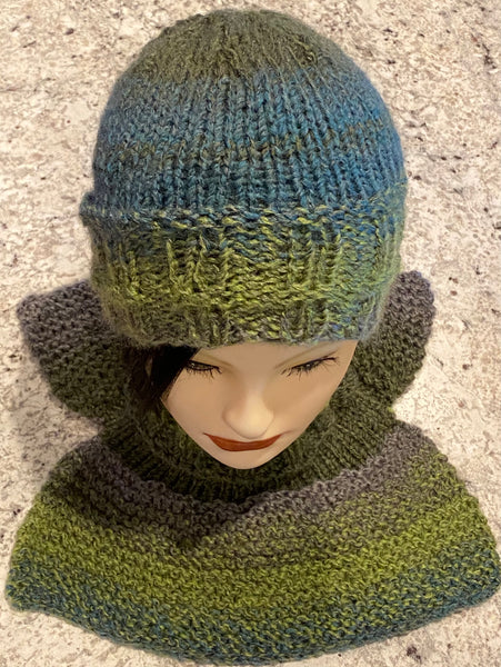 Knit Hat with Matching Dickey