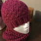 Rich Orchid Knit Hat and Scarf Set