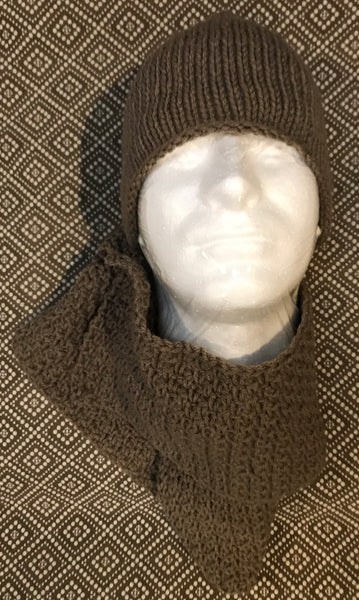 Men’s Knit Hat Crocheted Scarf